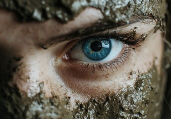 Sticker - Mysterious blue eye in the snow