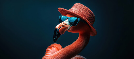 Sticker - Flamingo in Sunglasses.