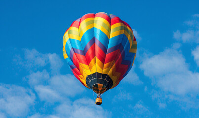 hot air balloon in flight-generative ai