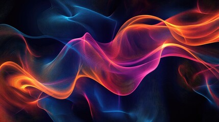 Poster - Abstract background created using computer generated line art illustration