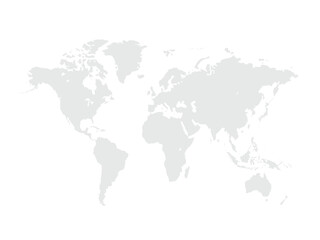 World map.United States, China, Russia, Germany, United Kingdom, Japan, France, India, Brazil, Canada, Italy. Grayscale,isolated on white background