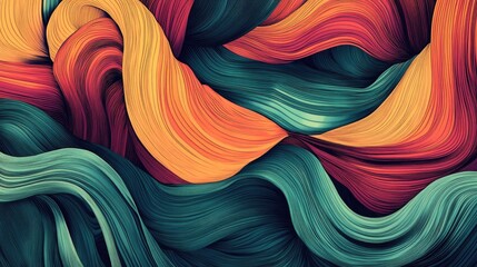 Abstract illustration of fabric in a line art style