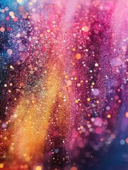 Poster - Vibrant abstract background featuring a mix of bright colors and sparkling glitter elements