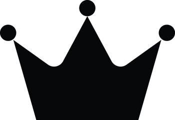 crown isolated on white black crown icon