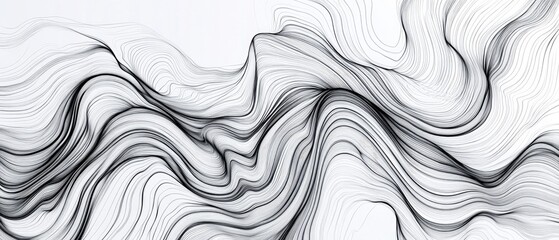 Poster - Abstract background lines in a line art illustration