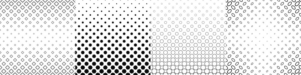 Wall Mural - Black and white pattern collection