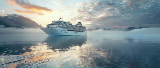 Wall Mural - cruise ship in the sea 