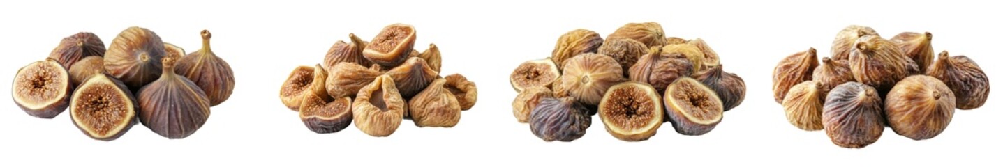 Poster - This is a dry fig isolated on a white background, with a clipping path the entire scene is in focus