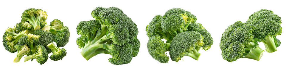 Aufkleber - Isolated broccoli on white background, clipping path, full depth of field