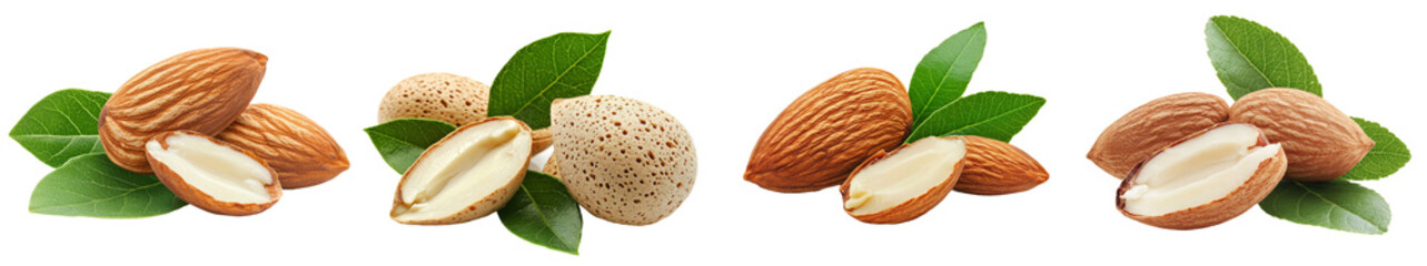 Sticker - A white background, clipping path, and full depth of field are the conditions for this almond image