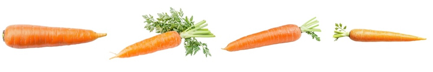 Poster - An isolated carrot on a white background, clipped along a path, with full depth of field