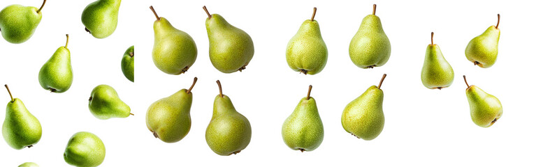 Poster - Flowing pear, white background, clipping path, full depth of field.