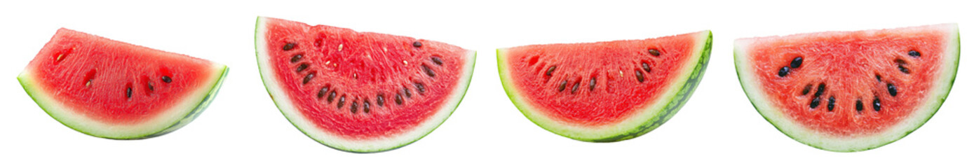 Poster - A watermelon isolated on a white background, with a clipping path and a full depth of field