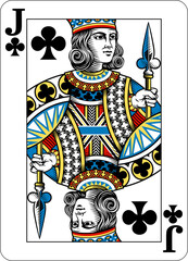 Jack of Clubs Design from Deck of Playing Cards