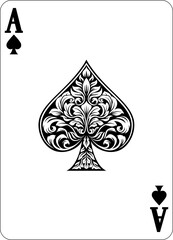 Leinwandbilder - Ace of Spades Design from Deck of Playing Cards
