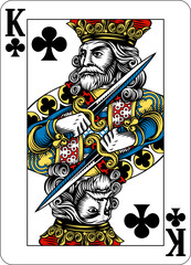 Leinwandbilder - King of Clubs Design from Deck of Playing Cards
