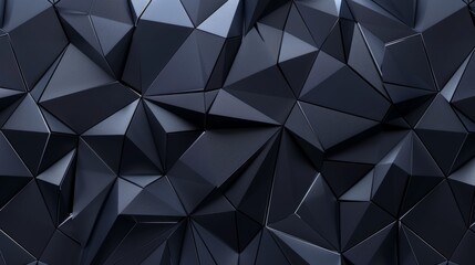 Poster - A black and white image of a pattern of triangles