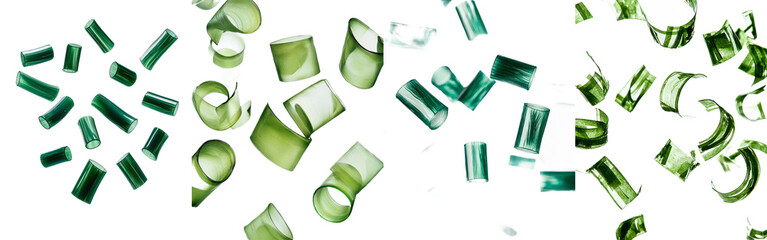 Poster - Isolated chopped green onion, full depth of field, clipped