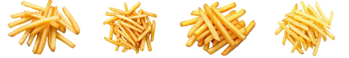 Aufkleber - Fries isolated on white background, clipping path, full depth of field