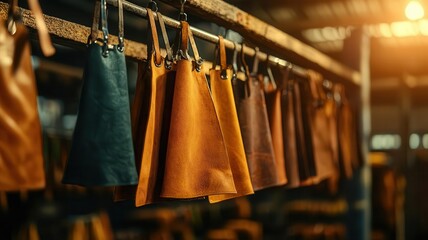 Leather tanning workshop, part of a state agricultural program promoting traditional crafts