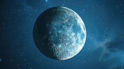 Poster - moon in a deep blue sky