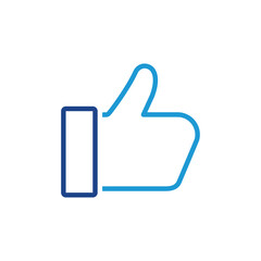 Wall Mural - like hand icon, like hand sign vector