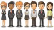 © 熙妍 杨 - Stunning Cartoon Business People and Characters: A Dynamic and Creative Workplace Visual. Showcasing Professionalism and Imagination.