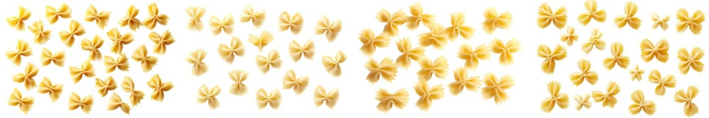 Aufkleber - Raw Tubetti Rigati, uncooked Italian pasta, on white background, with full depth of field.