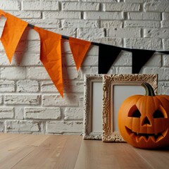 halloween pumpkin on the wall