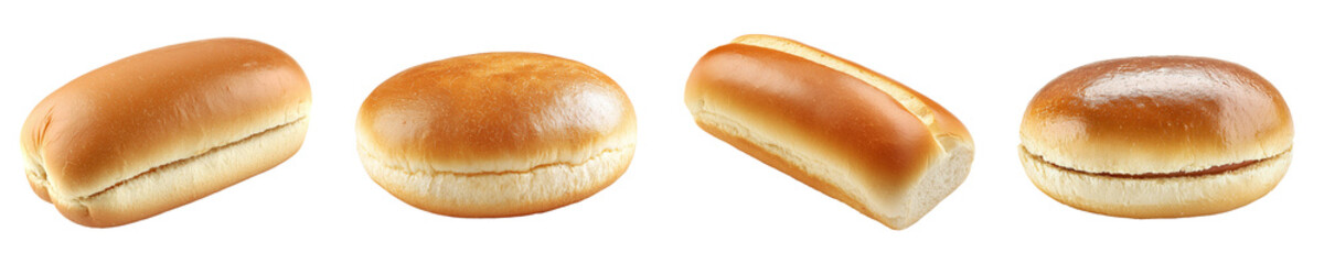 Aufkleber - Detailed image of HOT DOG bun isolated on white background