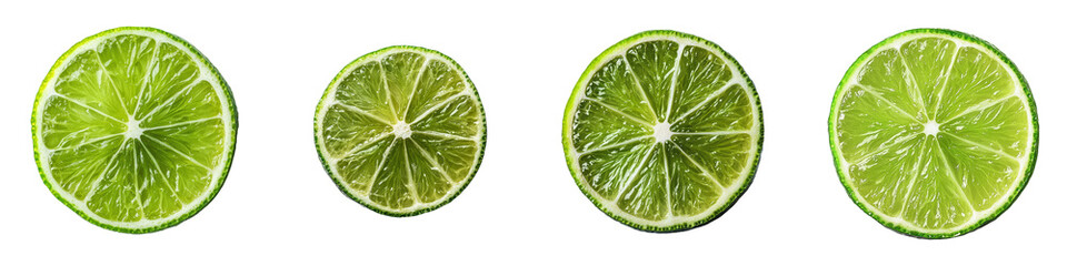 Aufkleber - Slice of lime, clipped path, isolated on white
