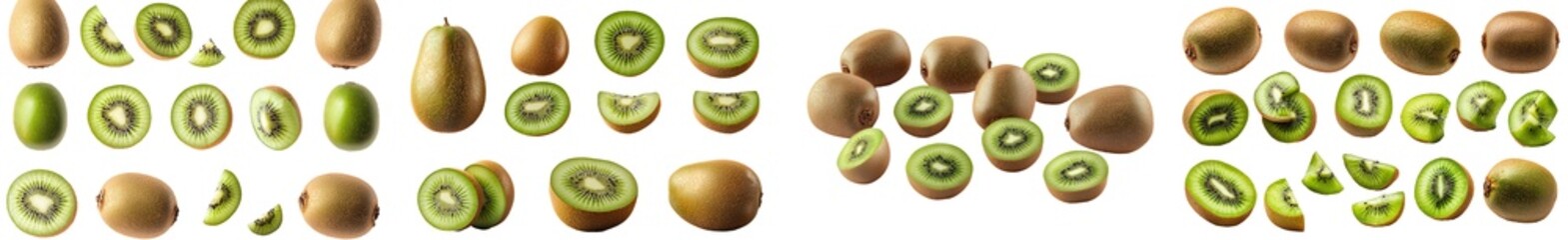 Poster - An isolated white kiwi with a full depth of field on a white background
