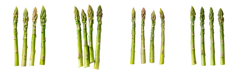 Aufkleber - A white background is used to isolate asparagus, with full depth of field