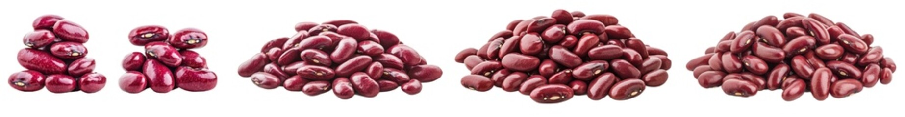 Poster - Red kidney beans, fully focused on white background