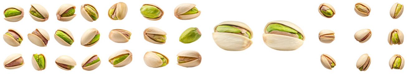 Poster - Isolated pistachio, full depth of field, on white