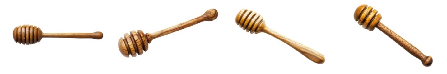 Poster - Clipping path, full depth of field, honey drips on white background
