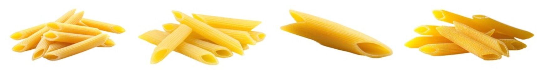 Aufkleber - Uncooked Penne Rigate, Italian Pasta, isolated on white background.