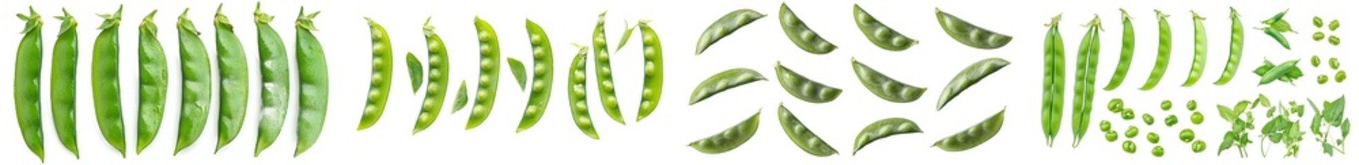 Aufkleber - Green pea pod isolated on white, clipping path, full depth of field
