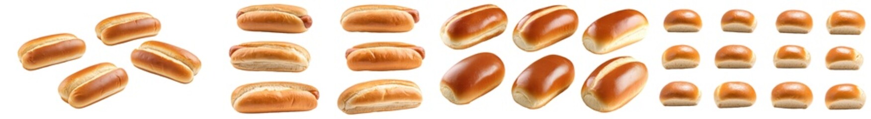Aufkleber - Isolated HOT DOG bun with clipping path, full depth of field on white background