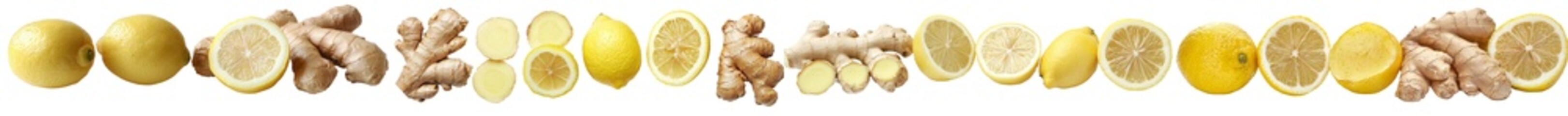 Poster - A ginger root isolated on white, with a clipping path and a depth of field of full depth