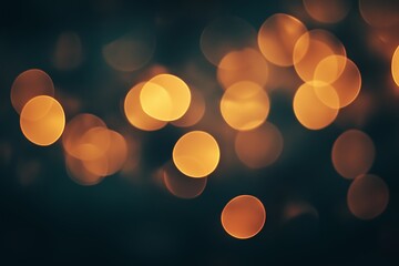 Poster - Soft glowing orbs of light create a warm, enchanting atmosphere in a cozy setting during the evening hours