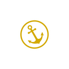 Sticker - Anchor icon isolated on transparent background