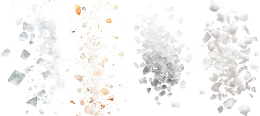 Aufkleber - Himalayan Falling Pink and Sea Salt, isolated on white, full depth of field