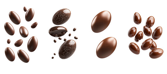 Aufkleber - Isolated chocolate egg with full depth of field on white background
