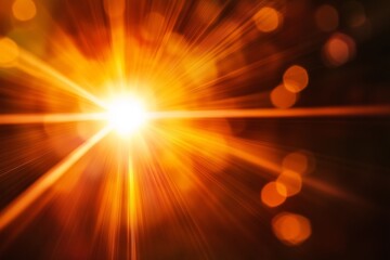 Poster - bright golden rays burst through a dark background creating a warm, radiant atmosphere during a twil