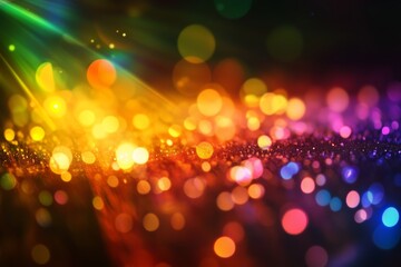 Poster - bright and colorful bokeh lights create a vibrant and festive atmosphere during a nighttime celebrat
