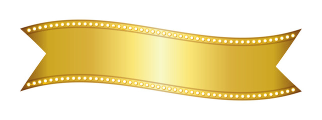 Wall Mural - a ribbon with a flashy design and decorated with lights