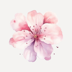 Poster - Delicate watercolor cherry blossom illustration