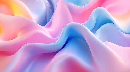 Fototapete - Very soft and sweet abstract background in pastel colors rendered in 3D cartoon style