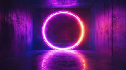 Poster - Illuminated circular backdrop